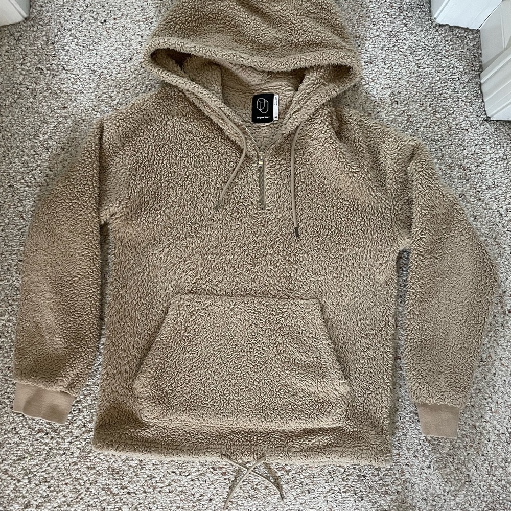 Original Use Tan Hooded Sweater